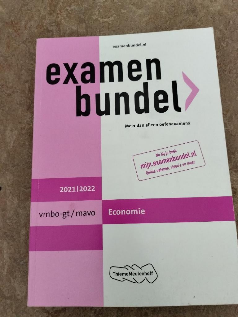Economie Examenbundel 2021/22 VMBO TL, Ophalen of Verzenden, Alpha, Zo goed als nieuw, LBO