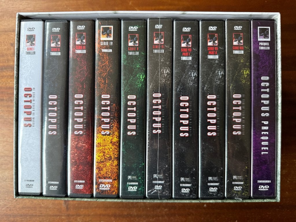 Octopus la piovra serie 1 t/m 8, prequel (dvd serie) + box, Misdaad, Complete serie, Ophalen of Verzenden, Zo goed als nieuw