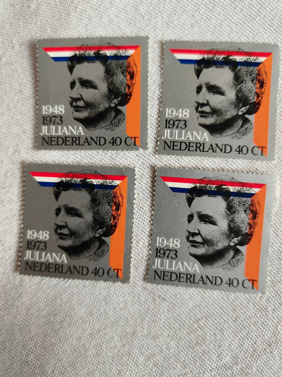 4x Postzegel Juliana 1948-1973 Nederland 40 CT, Postzegels en Munten, Ophalen of Verzenden, Na 1940, Postfris
