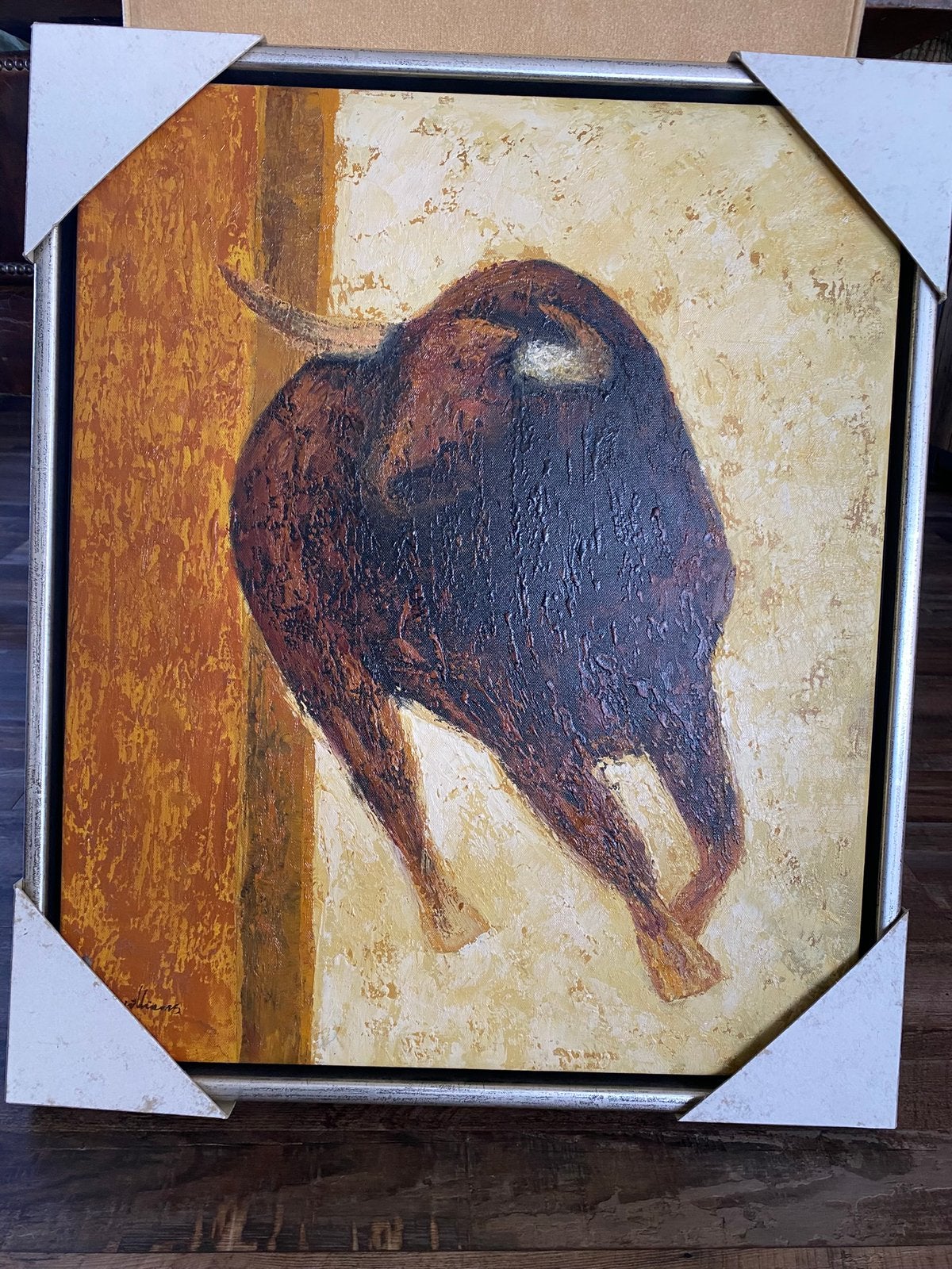 Schilderij stier, Ophalen of Verzenden, Nieuw