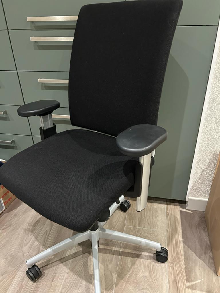 Bureaustoel Dauphin Extender zwart met grijs - Ergonomisch, Ophalen, Gebruikt, Zwart, Bureaustoel