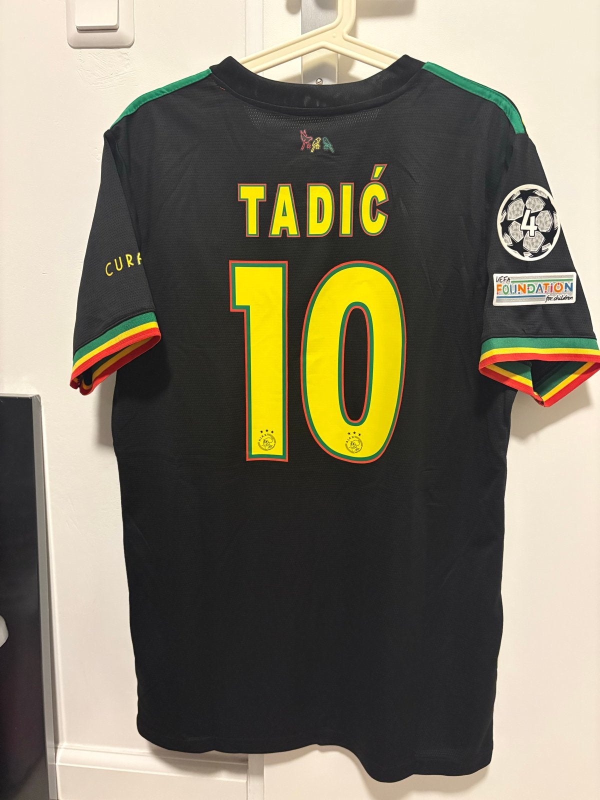 Retro Ajax 2 keer Tadic Bob Marley Shirt Large en M  Adidas, Maat 52/54 (L), Zwart, Nieuw, Ophalen of Verzenden