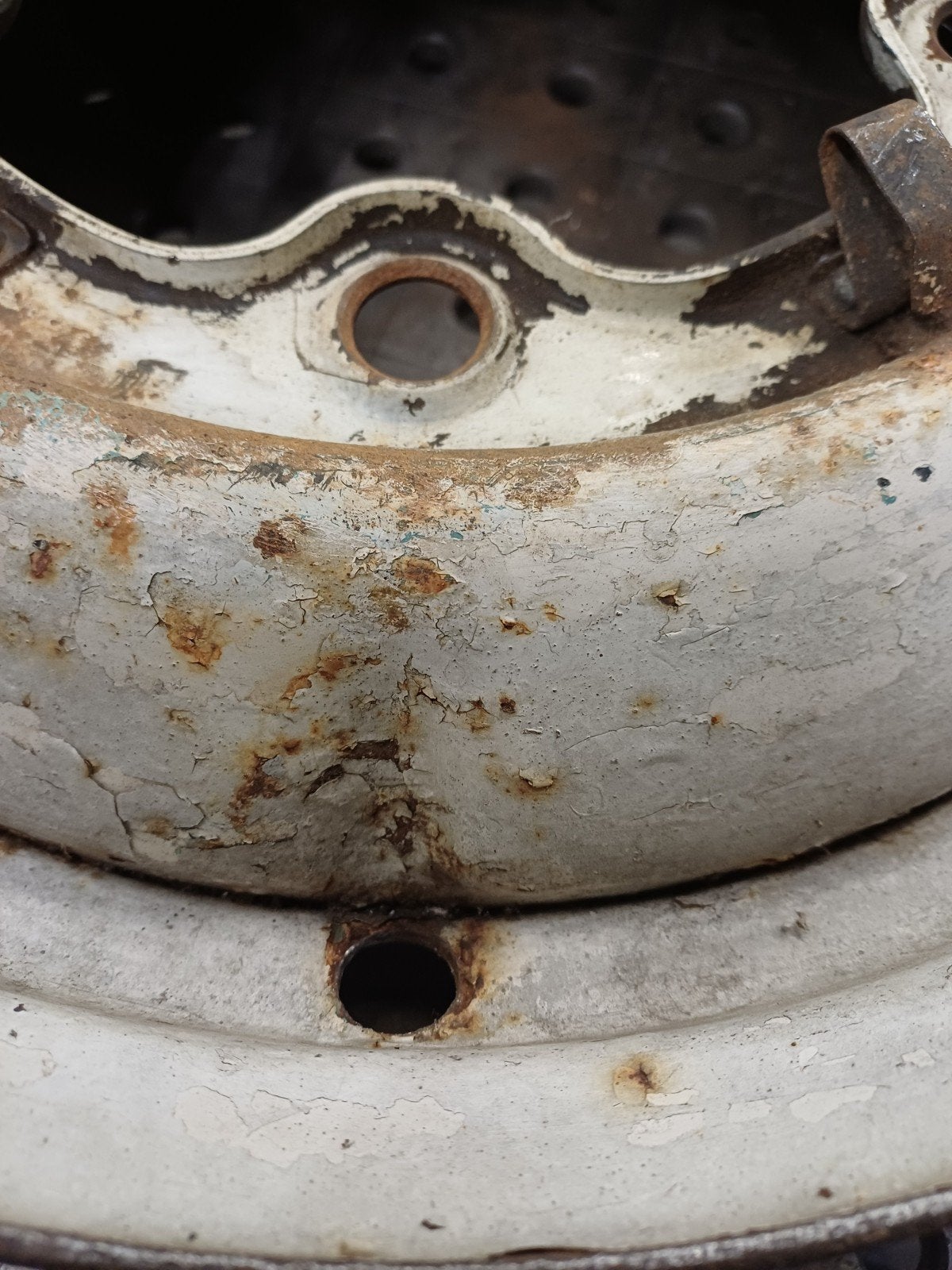 VW T1 BARNDOOR VELG 1954 3,5 x 16 VW T1 5/205, Gebruikt, Porsche, Ophalen of Verzenden, 7931 TA