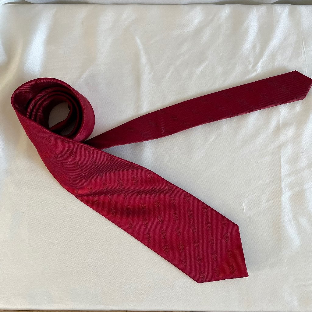 Rogers & Hamilton pure silk stropdas Rood – 100% Zijde., Kleding | Heren, Rogers & Hamilton, Ophalen of Verzenden, Zo goed als nieuw