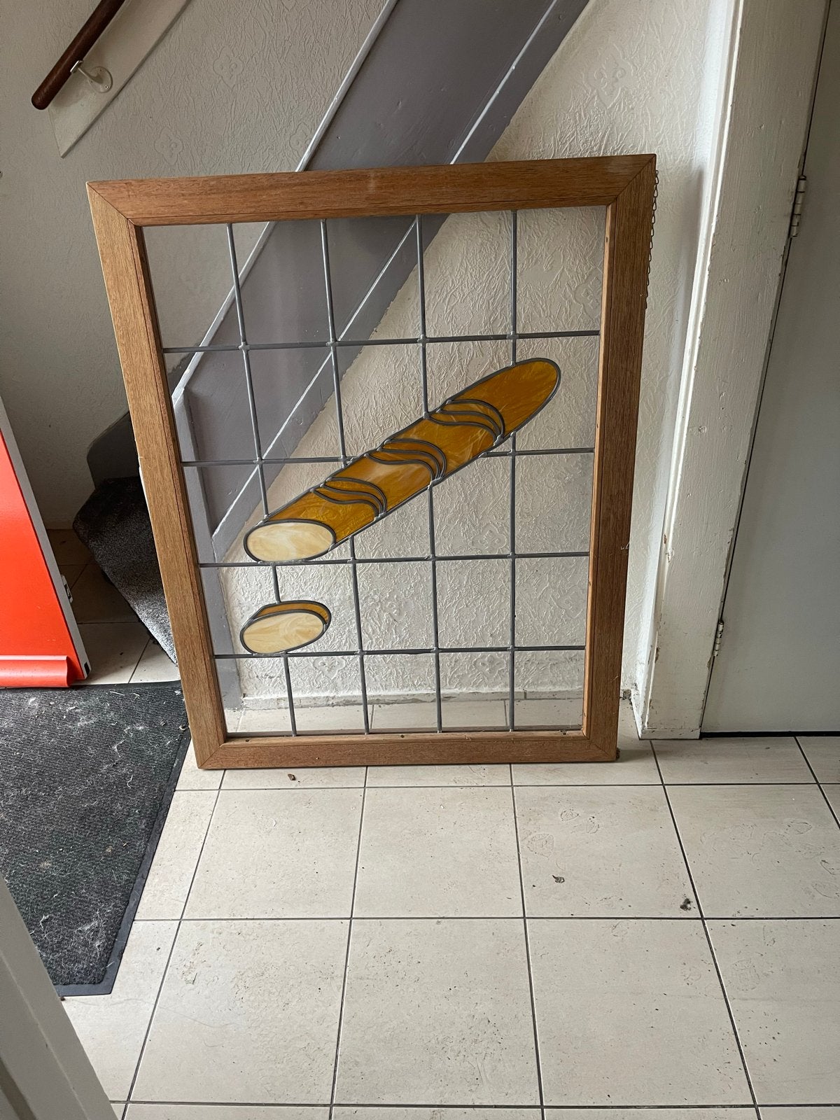 Glas in lood ramen voor luchroom broodjeszaak of bakkerij, Ophalen