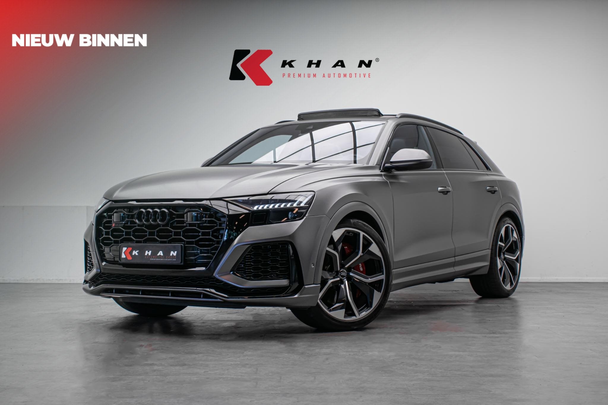 Audi RSQ8 4.0 TFSI RS Q8 quattro |Pano|HUD|Carbon|B&O|, Auto's, Gebruikt, 600 pk, Zwart, Leder