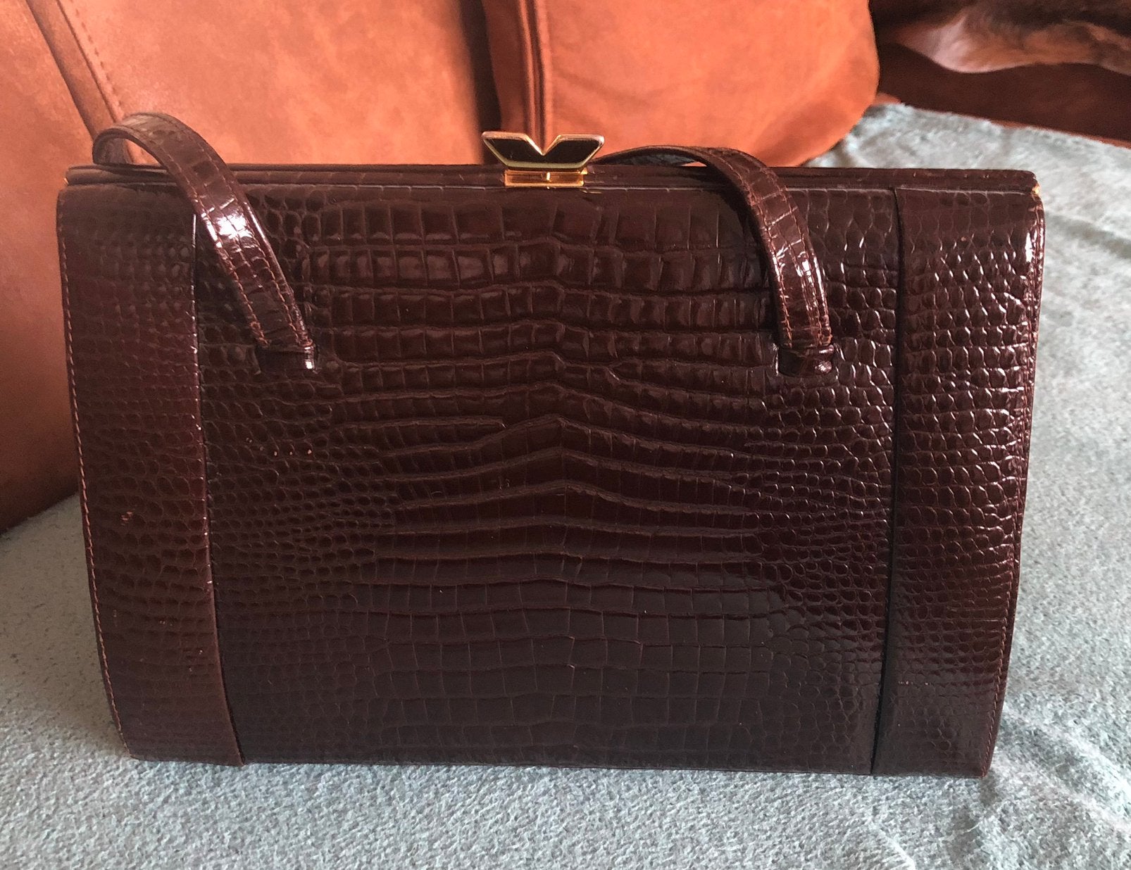 Nieuwe lederen handtas bruin, Ophalen of Verzenden, Nieuw, Bruin, Handtas
