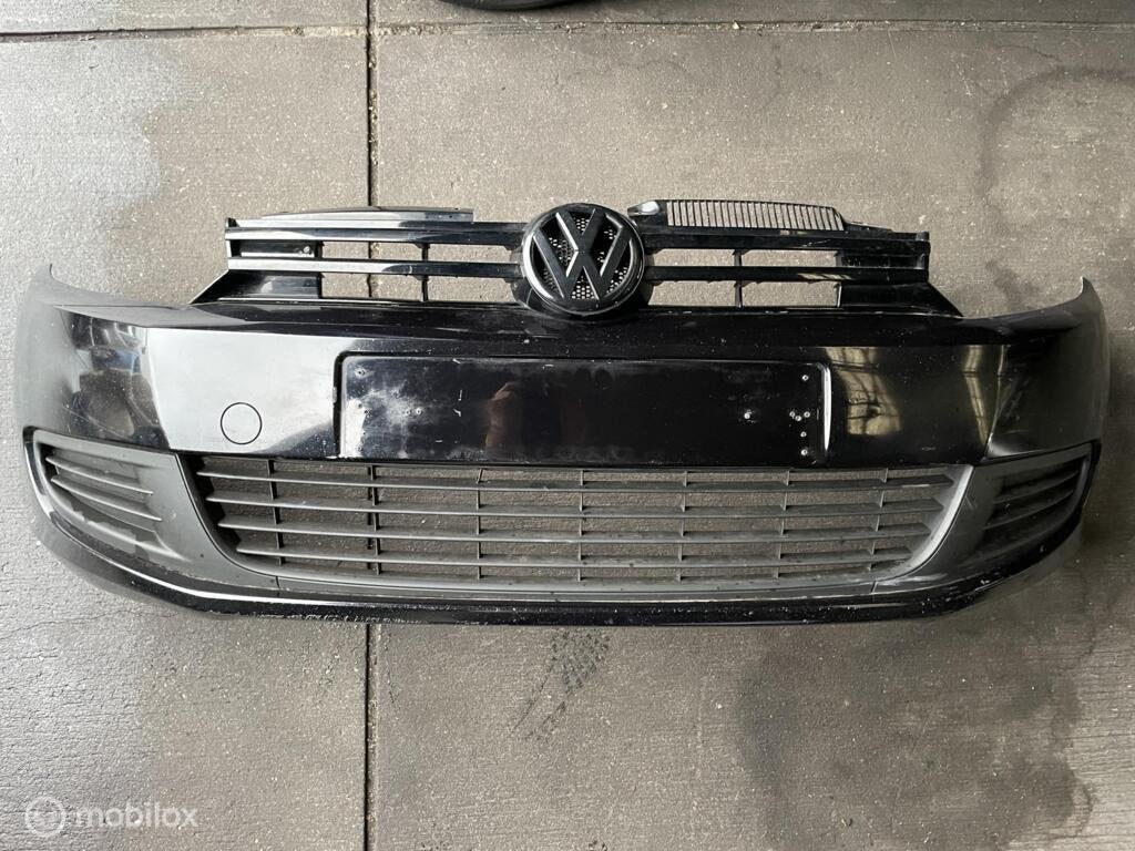 Voorbumper origineel zwart Volkswagen Golf VI ('08-'13), Gebruikt, Ophalen of Verzenden, Bumper, Volkswagen