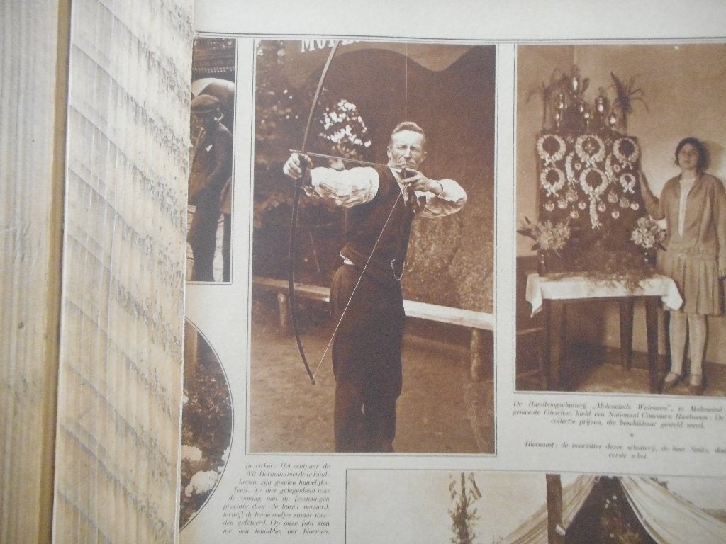 Moleneind. Handboogschutterij Moleneinds Welvaren. 1928., Ophalen of Verzenden, 1920 tot 1940, Nederland, Knipsel(s)