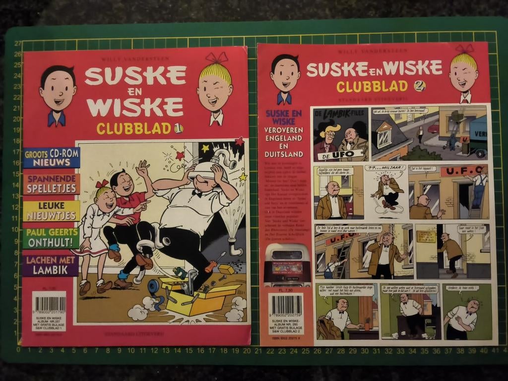 Suske en Wiske clubblad 1 en 2, Meerdere stripboeken, Ophalen of Verzenden, Zo goed als nieuw