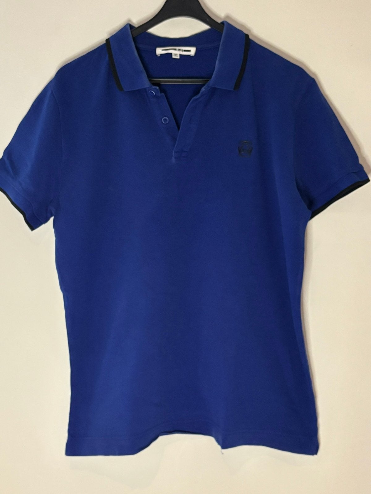 Mcq by alexander mc queen polo met klein logo xl, Ophalen of Verzenden, Zo goed als nieuw, Maat 56/58 (XL), Blauw