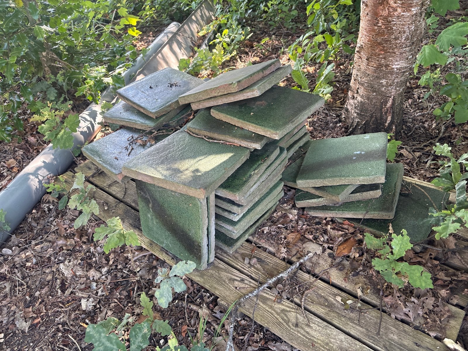 Groene tegels - Gebruikt, Overige materialen, Gebruikt, 20 tot 40 cm, Vloertegels