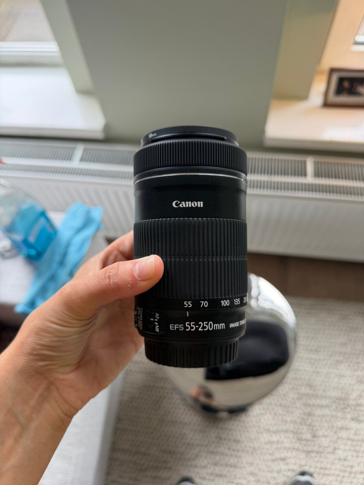 Canon  55- 250mm iS STM lens, Audio, Tv en Foto, Fotografie | Lenzen en Objectieven, Ophalen of Verzenden, Zo goed als nieuw, Telelens