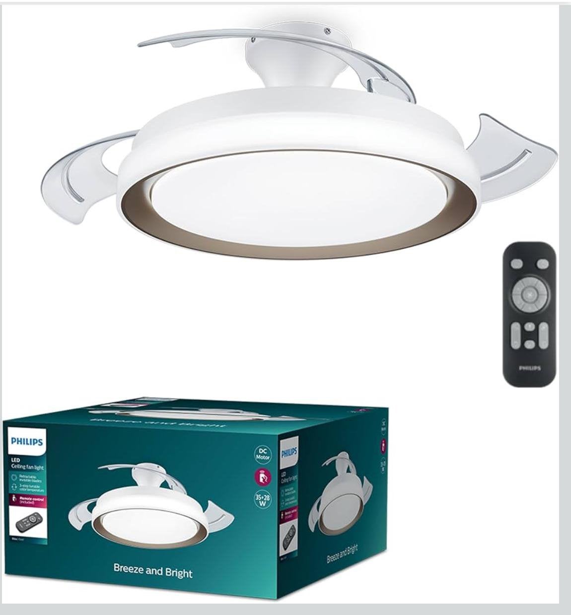 Philips LED plafondlamp met ventilator, Huis en Inrichting, Lampen | Spots, Nieuw, Ophalen of Verzenden, LED, Philips