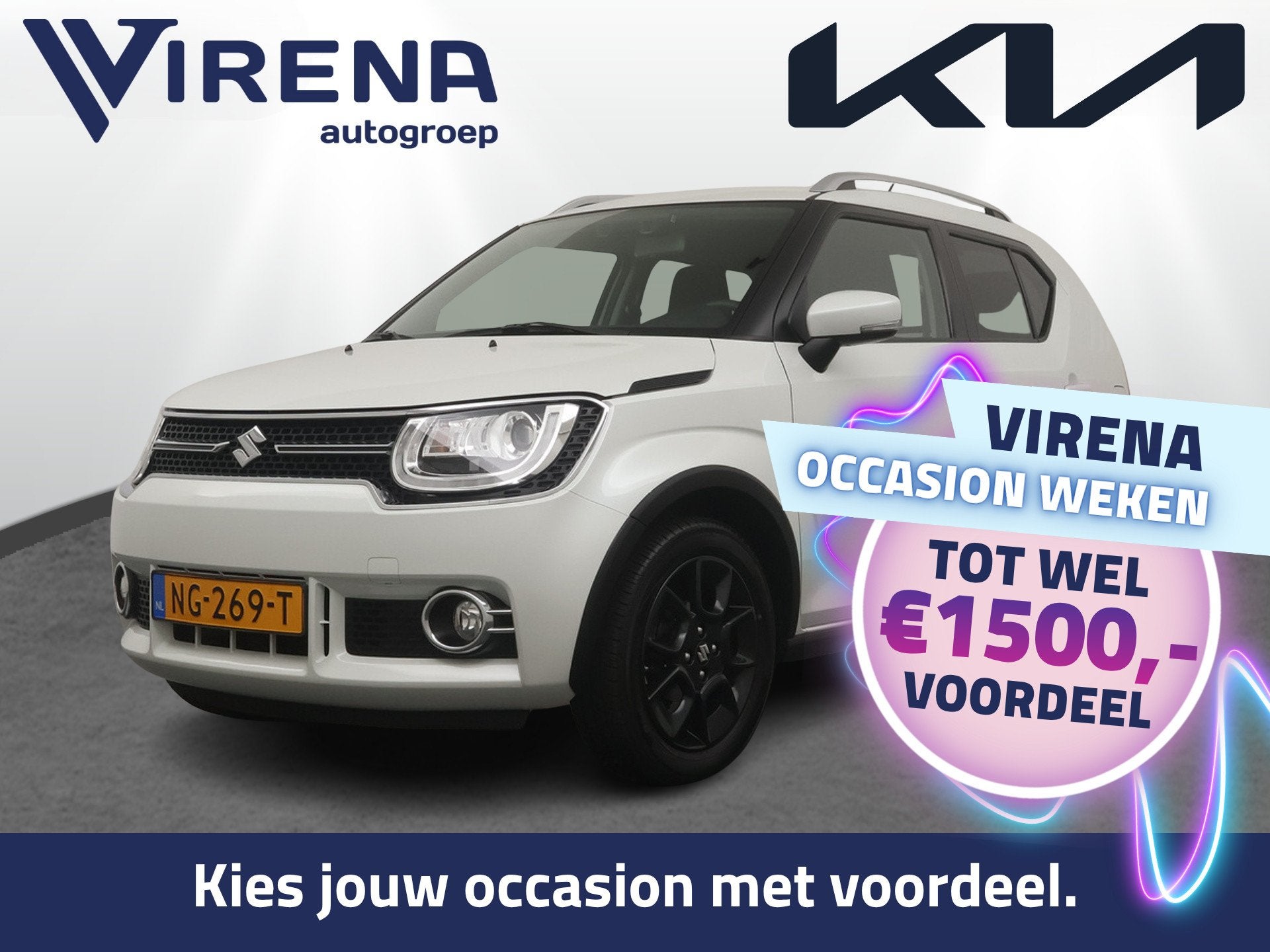Suzuki Ignis 1.2 Stijl Smart Hybrid - Navigatie - Achteruitr, Auto's, Voorwielaandrijving, Stof, Gebruikt, 4 cilinders