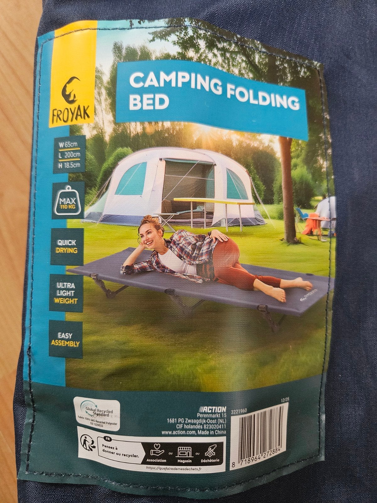 Froyak Camping Vouwbed - Lichtgewicht, Ophalen, Nieuw