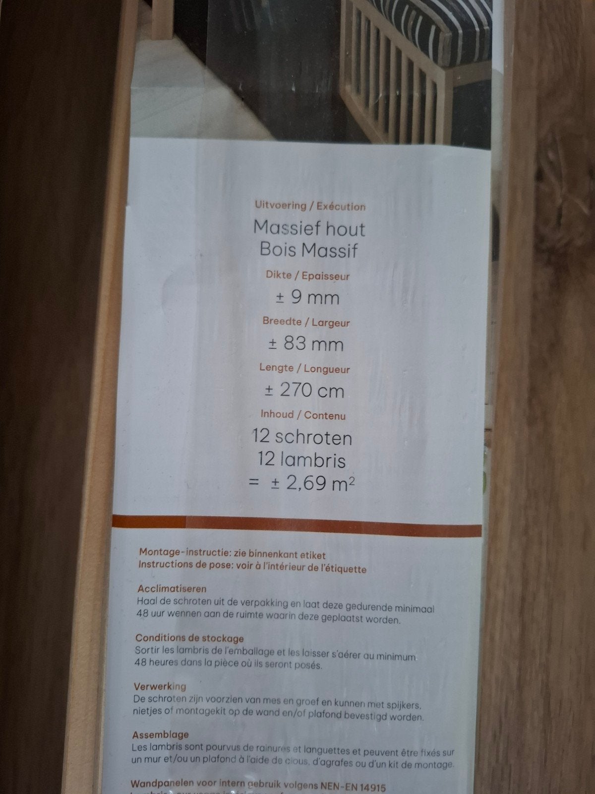 Grenen schroten 270 cm, Ophalen, Minder dan 25 mm, Grenen, Nieuw