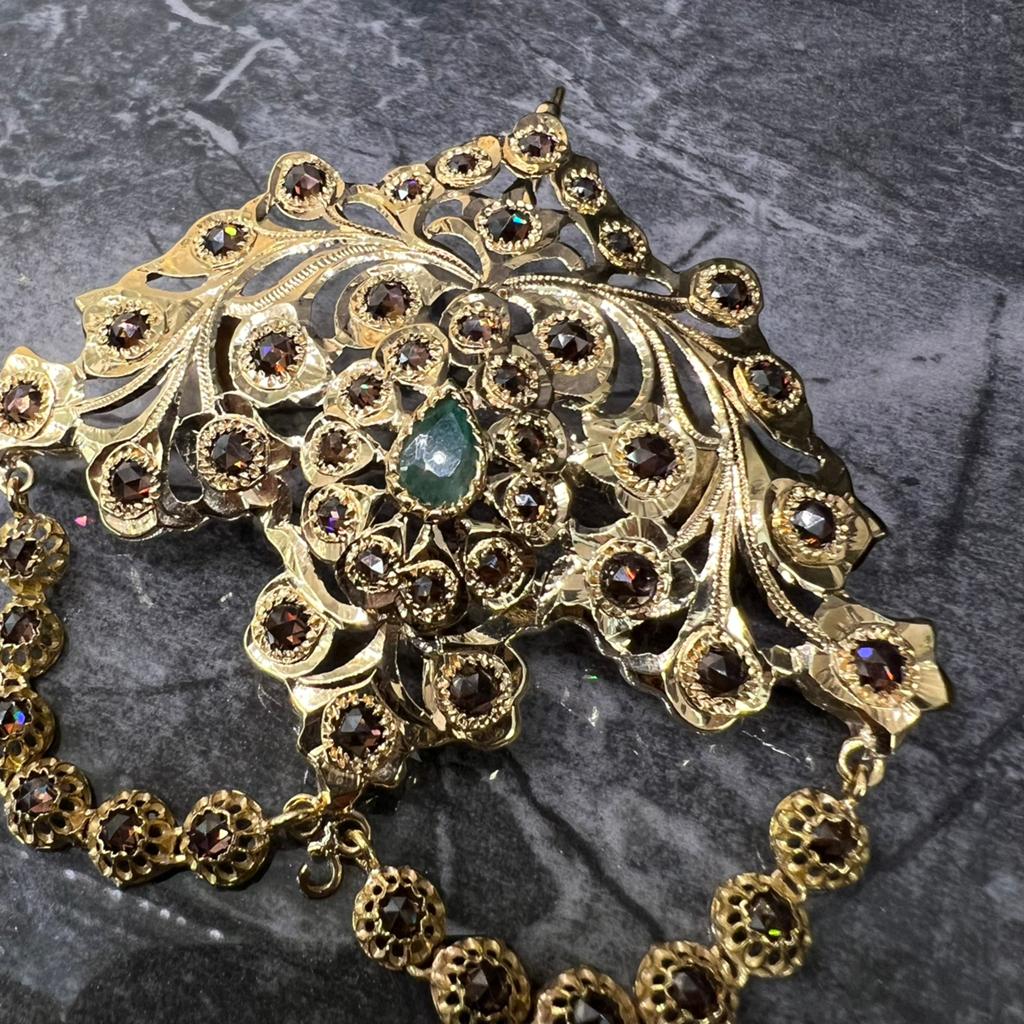 18 karaat gouden broche Marokkaans, Sieraden, Tassen en Uiterlijk, Broches, Ophalen of Verzenden, Nieuw, Goud