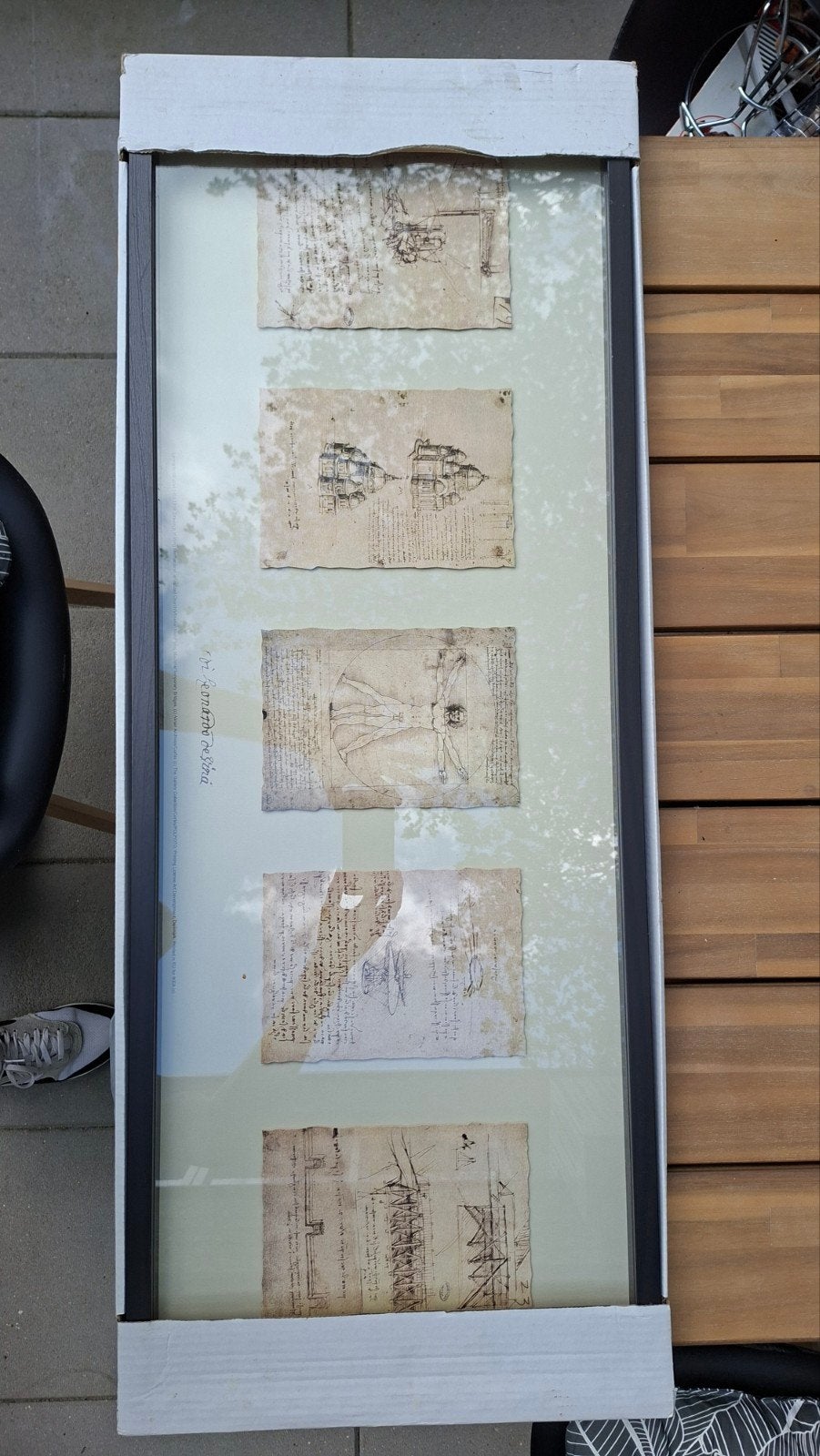 Nieuw Da Vinci kunstwerk in lijst, Antiek en Kunst, Kunst | Schilderijen | Klassiek, Achter glas, Ophalen of Verzenden, Klassiek