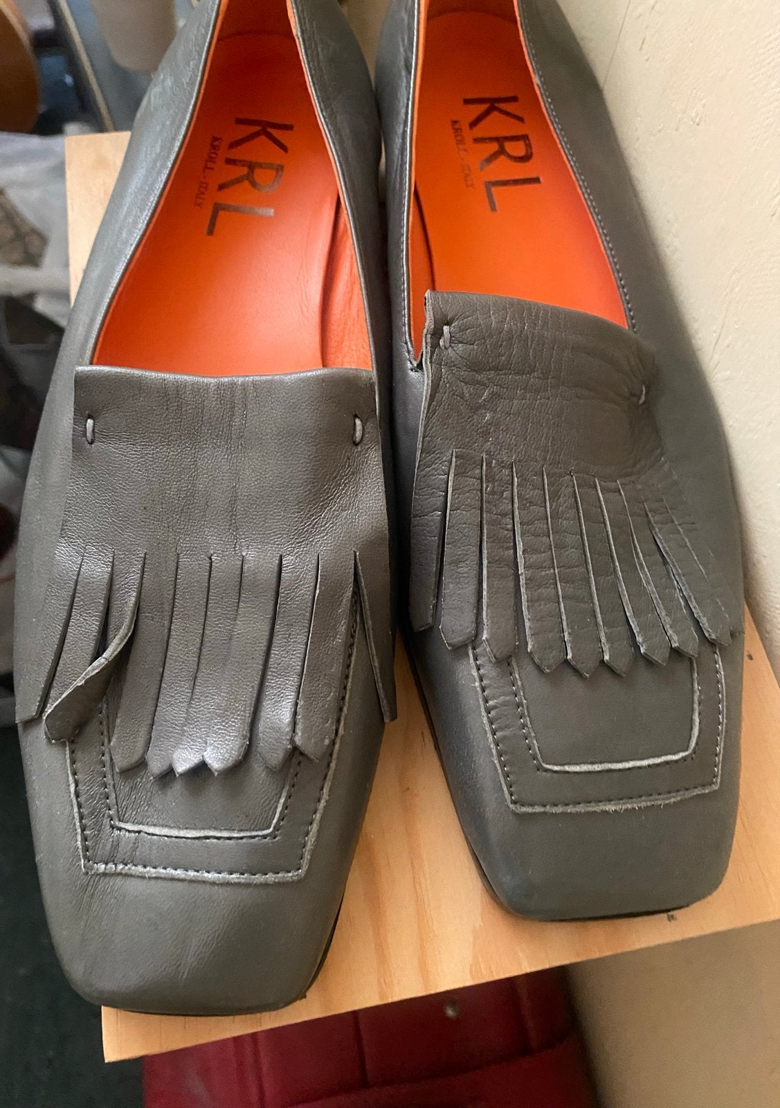 Kroll Italiaanse damesschoenen - Grijs, Maat 40, Verzenden, Nieuw, Grijs, Instappers