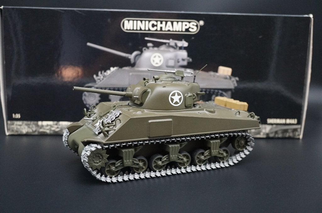 Minichamps Sherman tank - 1/35 - TOP, Ophalen of Verzenden, Amerika, Miniatuur of Beeldje