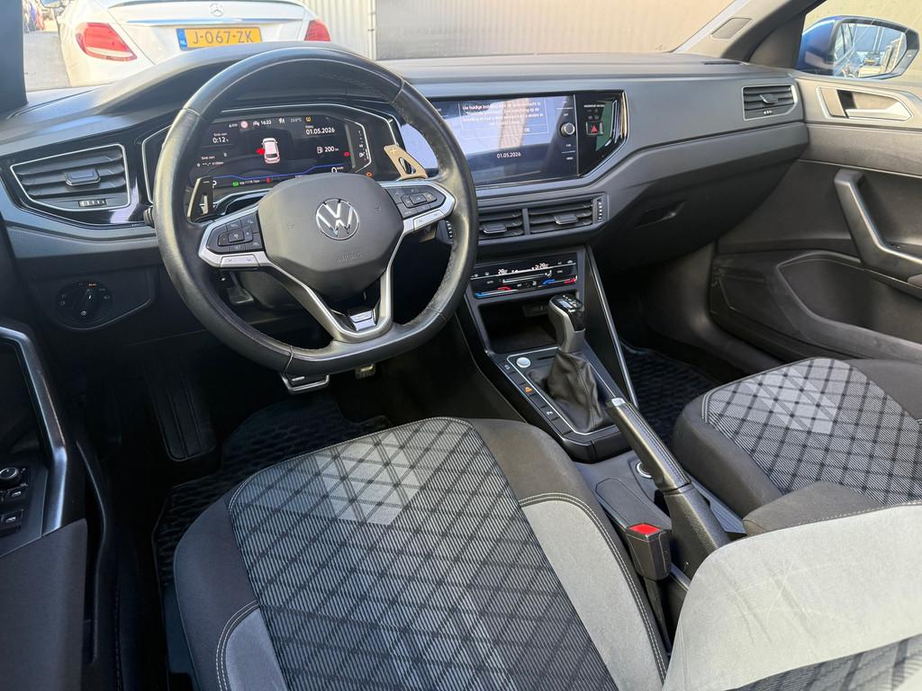 Volkswagen Polo 1.0 TSI R-Line - Virtual cockpit - Panoramad, Auto's, Volkswagen, Stof, Gebruikt, Blauw, 3 cilinders