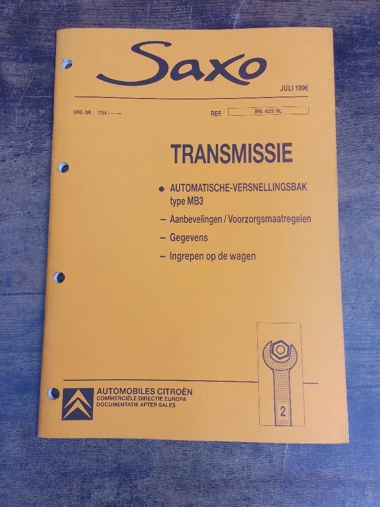 Citroen Saxo dealer werkplaatsboek Automaatbak  MB3, Boeken, Verzenden, Zo goed als nieuw, Citroën