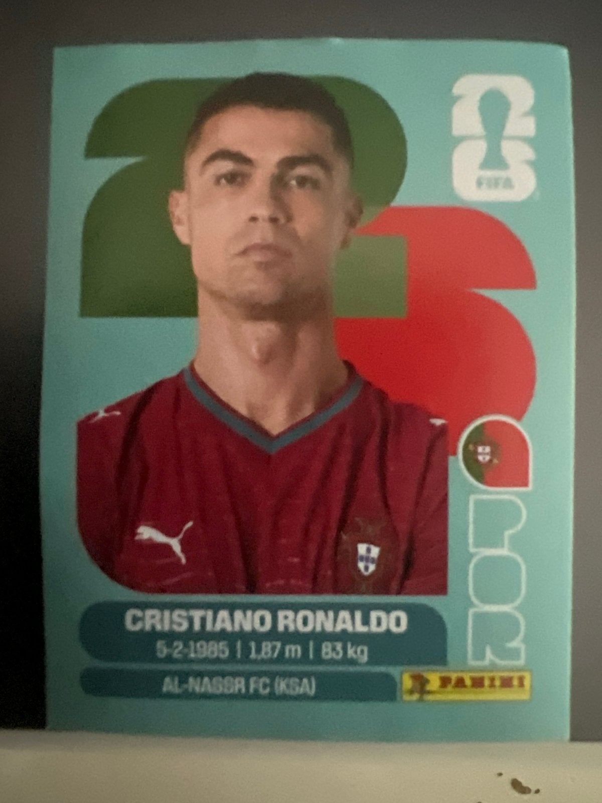 Cristiano Ronaldo Panini FIFA 2026 sticker, Verzenden, Zo goed als nieuw, Buitenlandse clubs, Spelerskaart