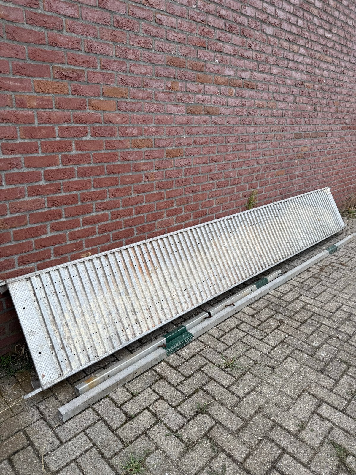 Altrex Professional Loopbrug 4,20 mtr incl leuning., Ophalen, Gebruikt, Overige typen, 5 meter of hoger