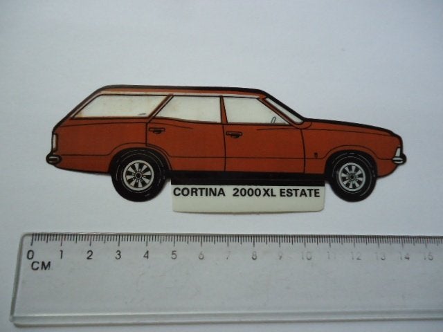 sticker oud Cortina Estate Ford Taunus 2.0 station auto oldt, Verzenden, Zo goed als nieuw, Bedrijf of Vereniging