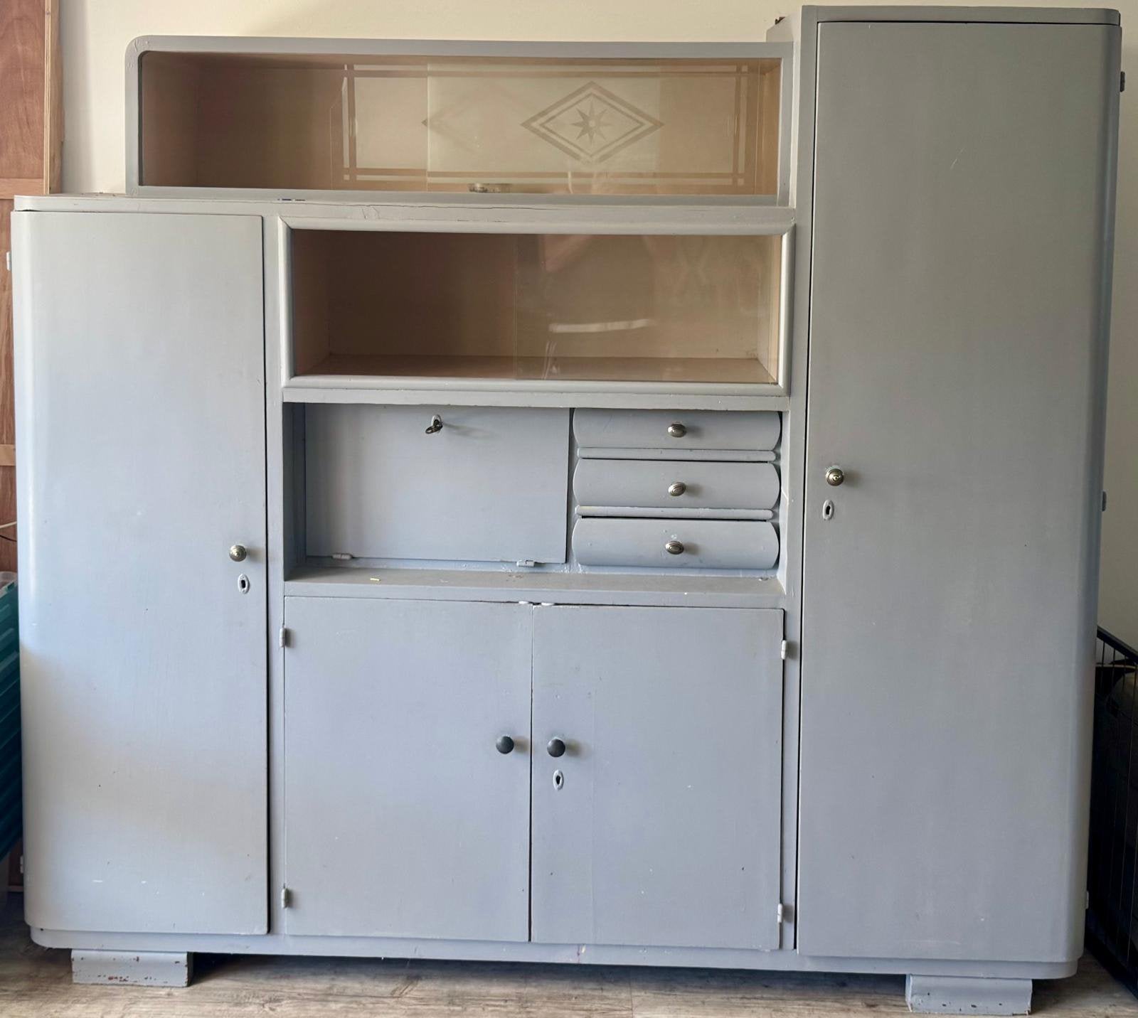 Retro Buffetkast (190 cm breed), Huis en Inrichting, Kasten | Buffetkasten, Ophalen, Gebruikt, 25 tot 50 cm, 150 tot 200 cm