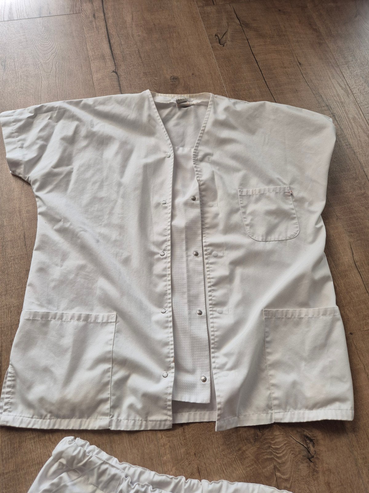 Witte zorgkleding set (broek en tuniek), Ophalen, Wit, Maat 42/44 (L), Onbekend