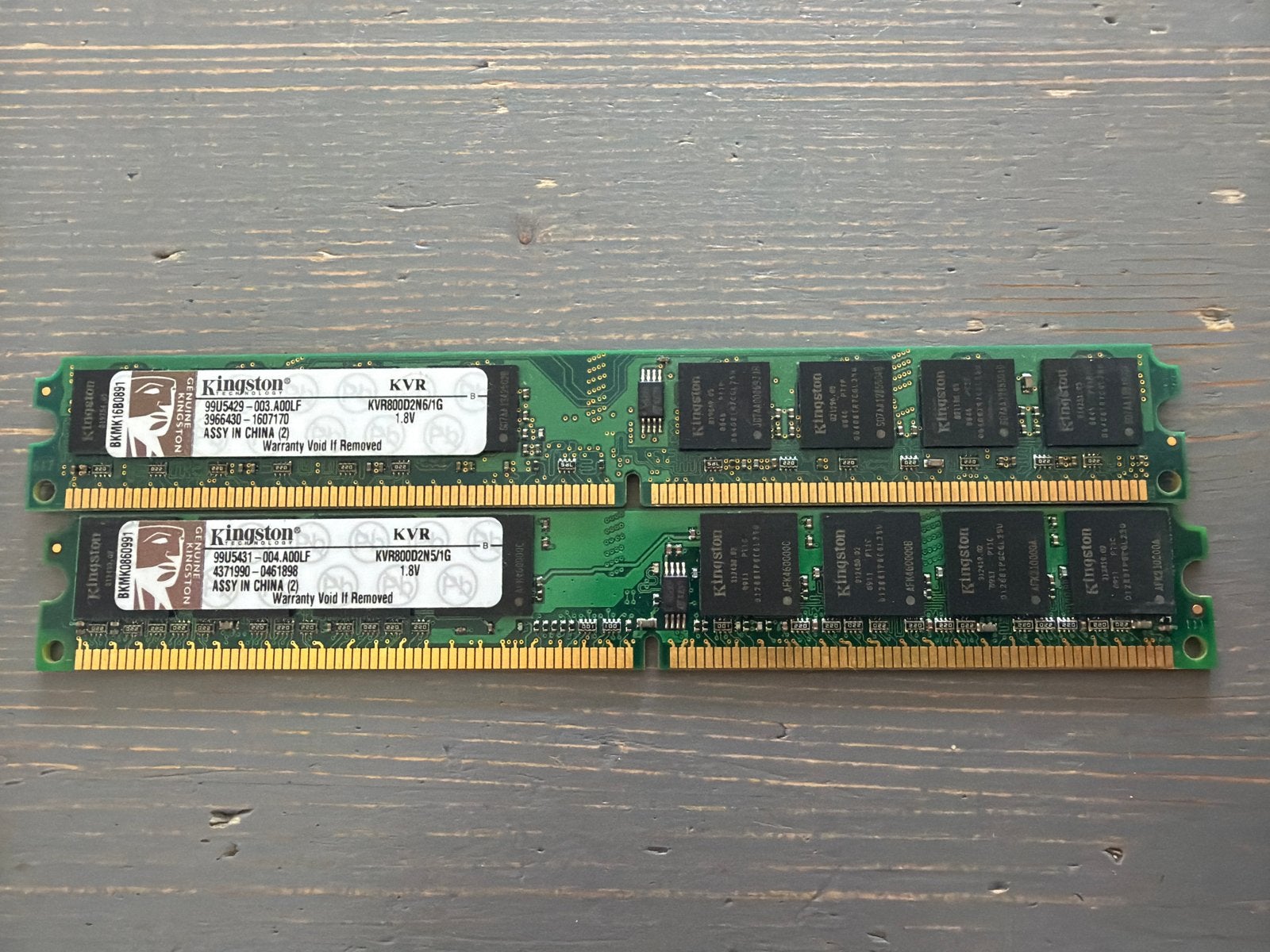 Kingston KVR DDR2 RAM Geheugenmodules (2x 1GB), Gebruikt, Server, Ophalen of Verzenden, DDR2