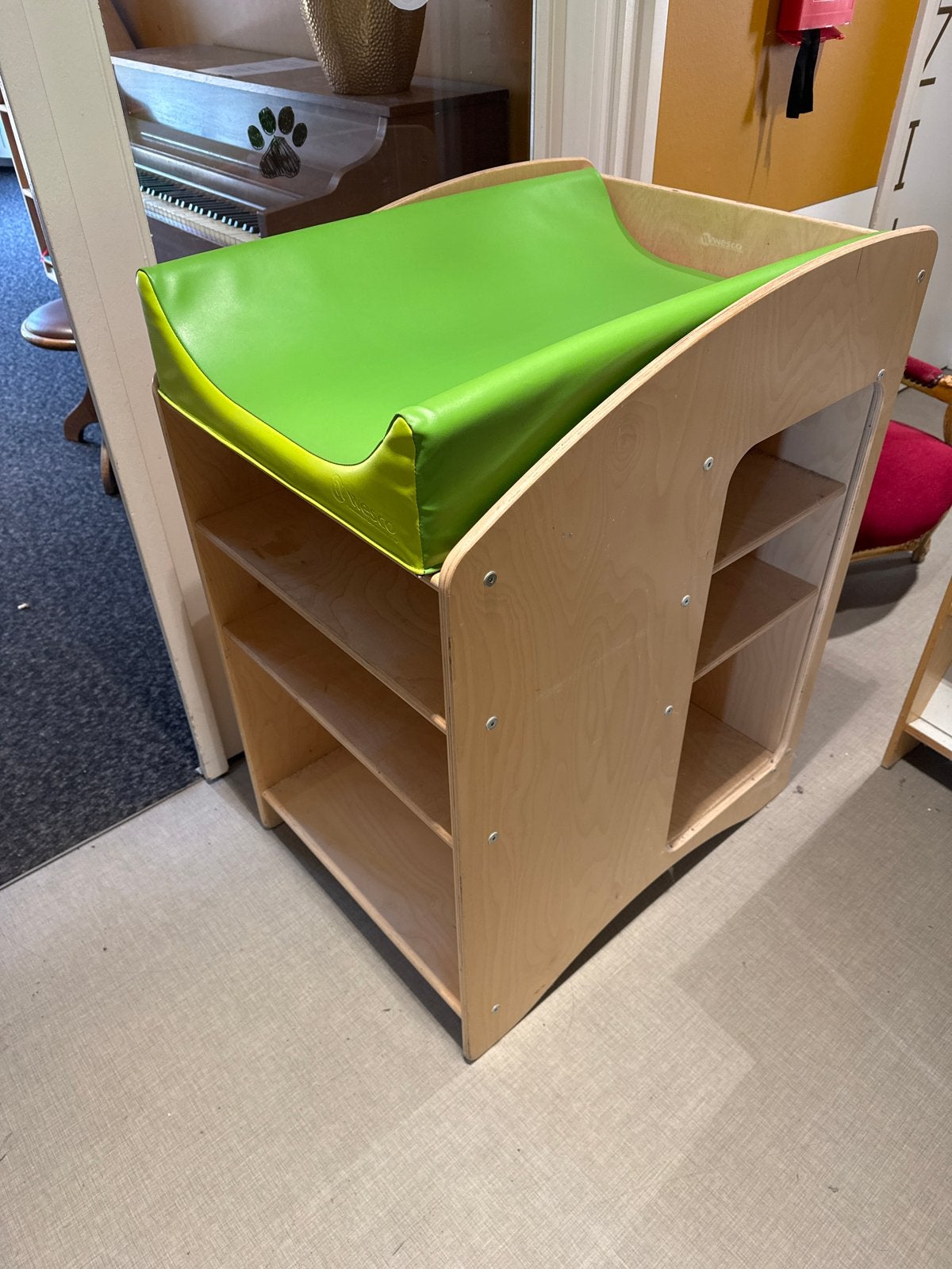 Houten Commode met Groen Aankleedkussen Wesco, Kinderen en Baby's, Gebruikt, 50 tot 70 cm, Ophalen of Verzenden, 75 tot 100 cm