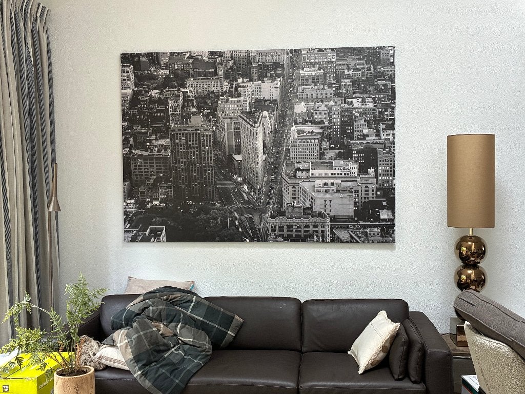 Canvas poster New York, Huis en Inrichting, Woonaccessoires | Schilderijen, Tekeningen en Foto's, Ophalen, Zo goed als nieuw, 125 cm of meer