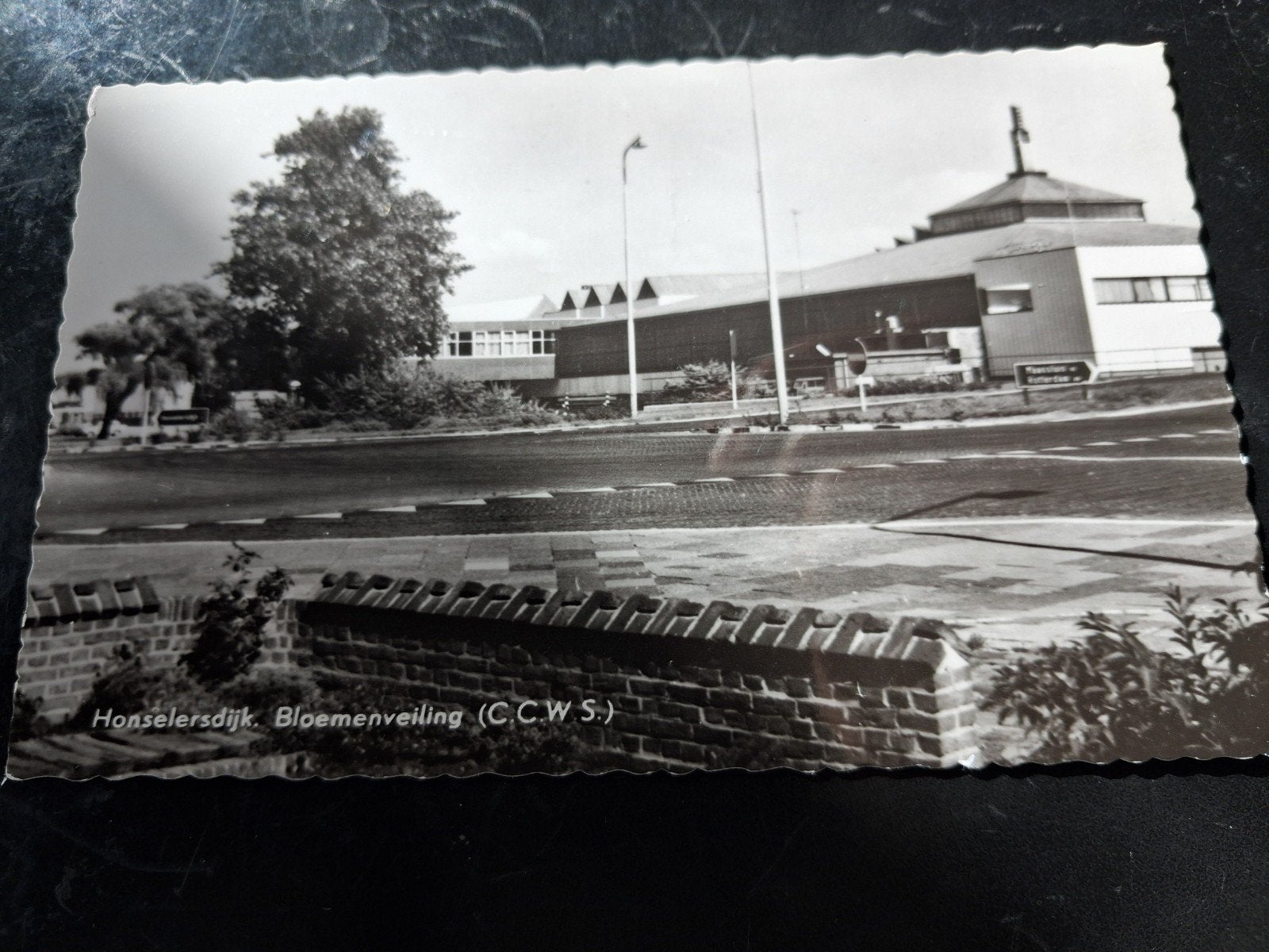 Prachtige oude ansichtkaart van Honselersdijk Bloemenveiling, Verzamelen, Ophalen of Verzenden