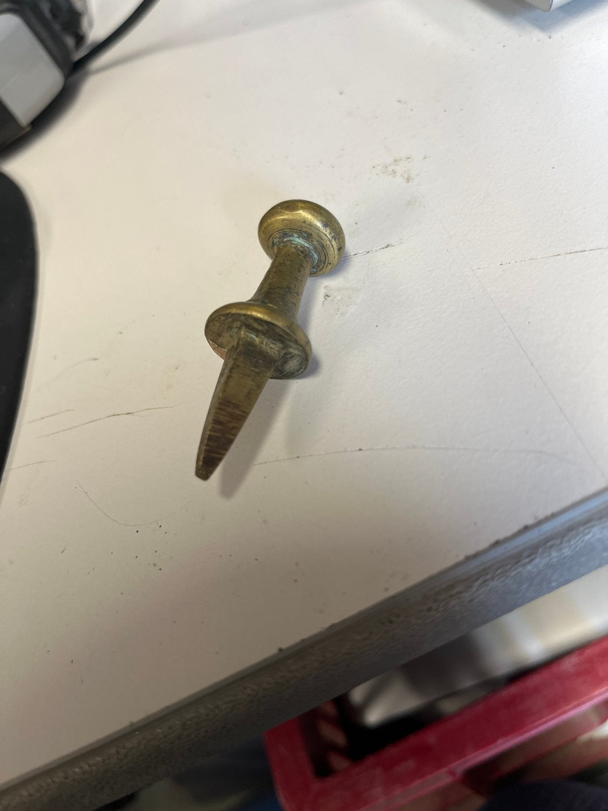 Antieke Messing Spijker/Pin, Ophalen of Verzenden