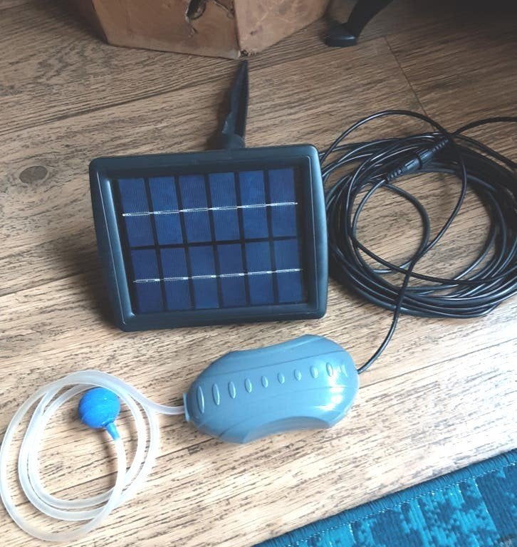 Zuurstofpomp solar kleine vijver mini vijver, Tuin en Terras, Vijver-toebehoren, Ophalen, Zo goed als nieuw, Vijverpomp