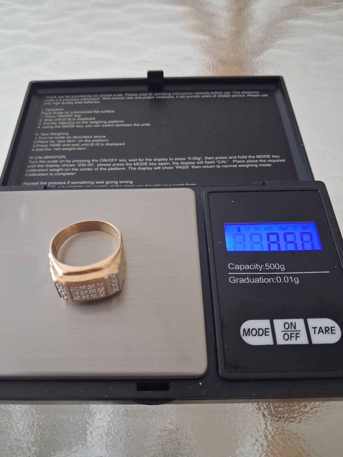 Gouden heren ring met 20 pave gezette diamanten lees adv aub, Ophalen of Verzenden, Goud, Ring