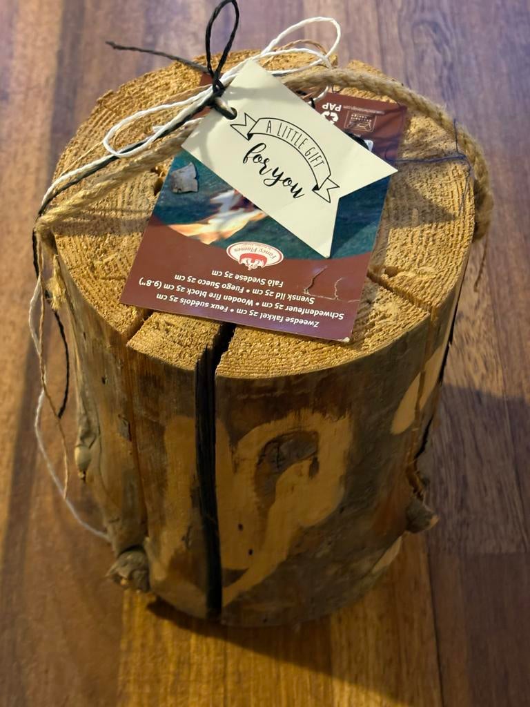 Zweedse fakkel 25 cm - Houten vuurblok, Tuin en Terras, Ophalen of Verzenden, Nieuw, Vuurkorf