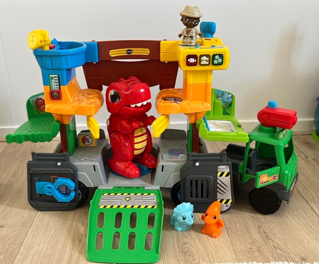 Vtech dino auto, Kinderen en Baby's, Speelgoed | Vtech, Ophalen of Verzenden, Zo goed als nieuw, 6 maanden tot 2 jaar