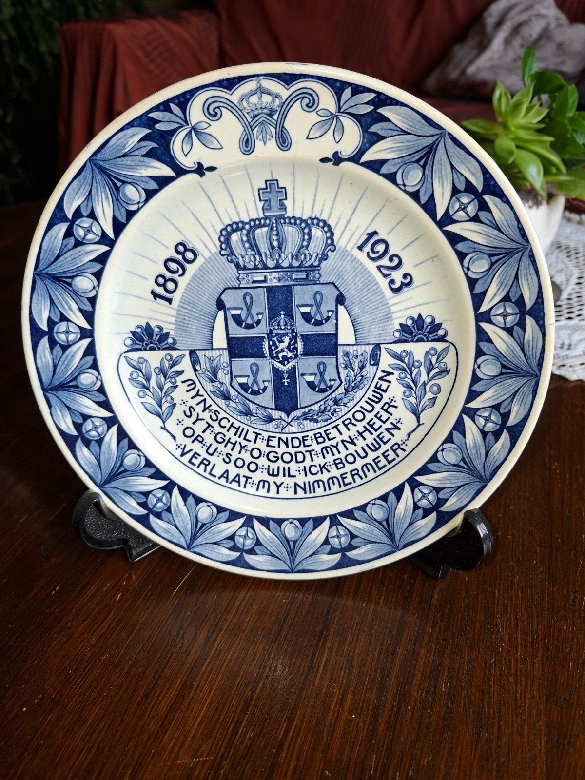 Gedenkbord 1898-1923 Wilhelmina Koningin, Antiek en Kunst, Antiek | Wandborden en Tegels, Ophalen of Verzenden