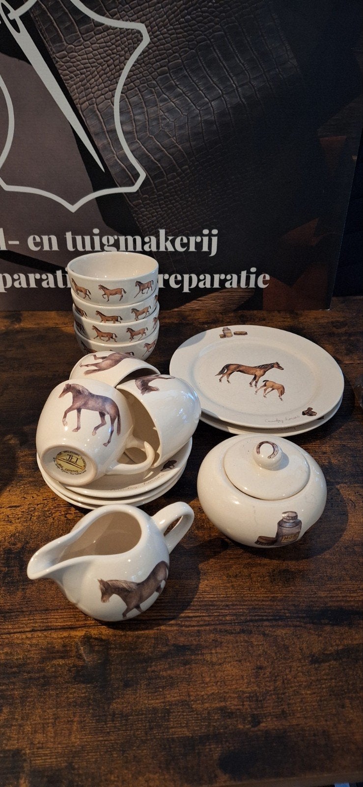 Country horse service - Jet ter Steege, Gebruikt, Keramiek, Vintage, Ophalen of Verzenden