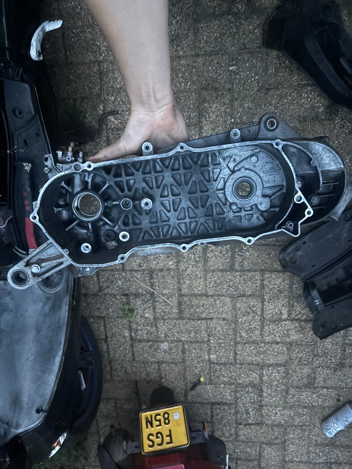 Aprilia SR50 Morini blok met vertanding en cilinder/zuiger, Ophalen, Gebruikt, Blok