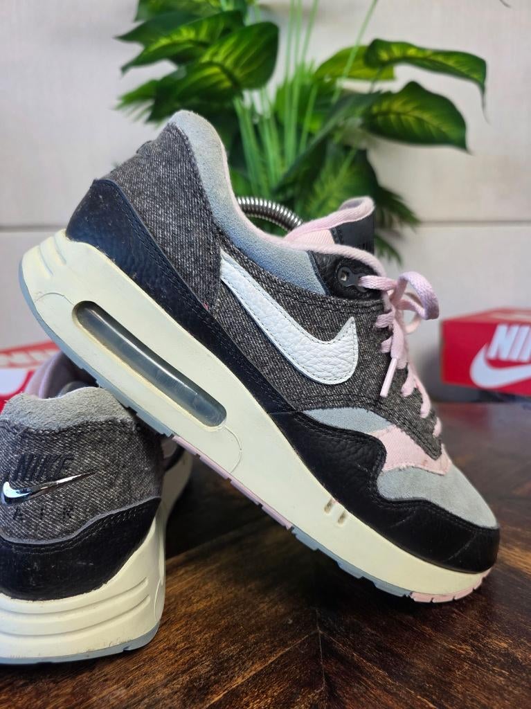 Nike Air Max 1 '86 Big Bubble Black Denim maat 44,5, Zwart, Nike, Ophalen of Verzenden, Nike