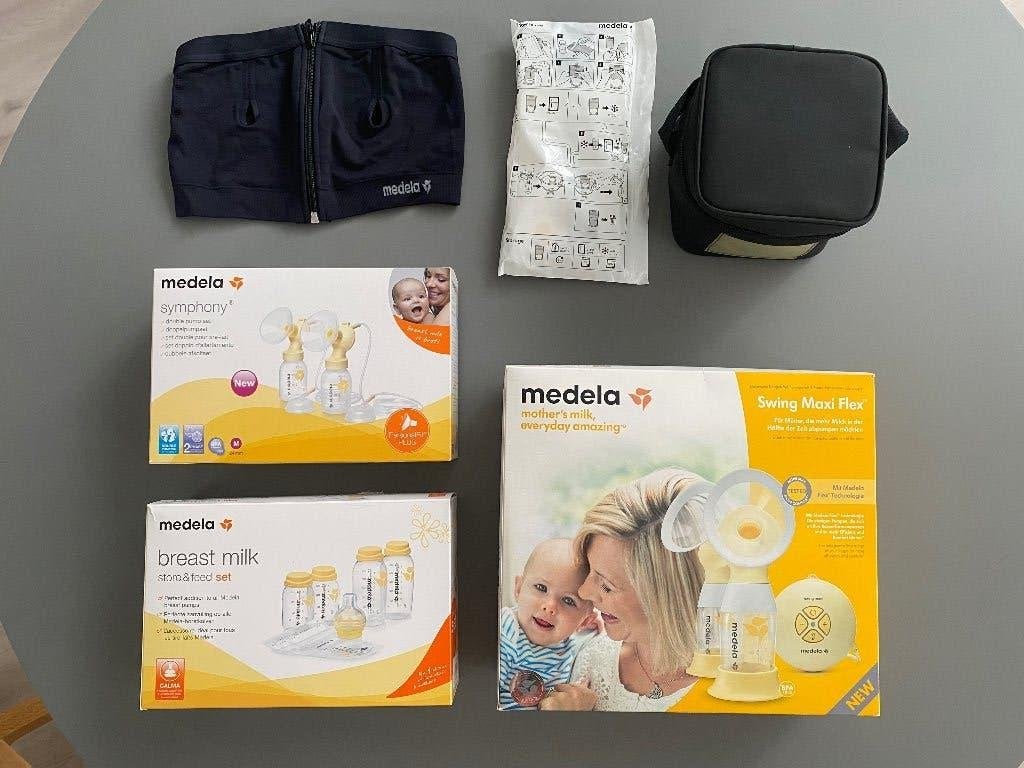 Borstkolf Medela Swing Maxi Flex met veel accessoires, Ophalen, Gebruikt, Medela, Borstkolf