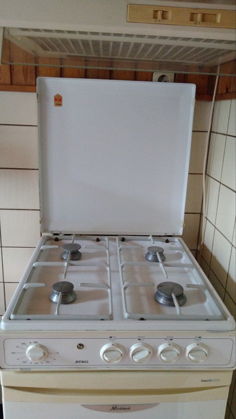 Atag gaskookplaat, Witgoed en Apparatuur, Fornuizen, Ophalen, Gebruikt, Minder dan 85 cm, 60 cm of meer