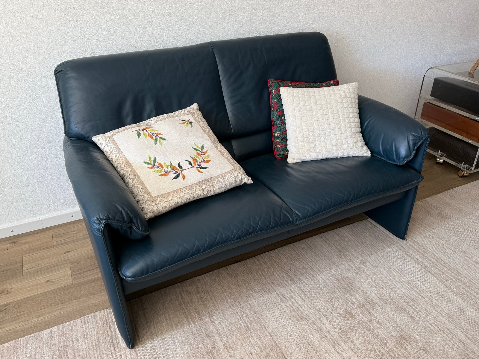 Comfortabele leren Leolux, fauteuil, twee & driezitsbank, Huis en Inrichting, Banken | Bankstellen, Ophalen, Gebruikt, Overige maten