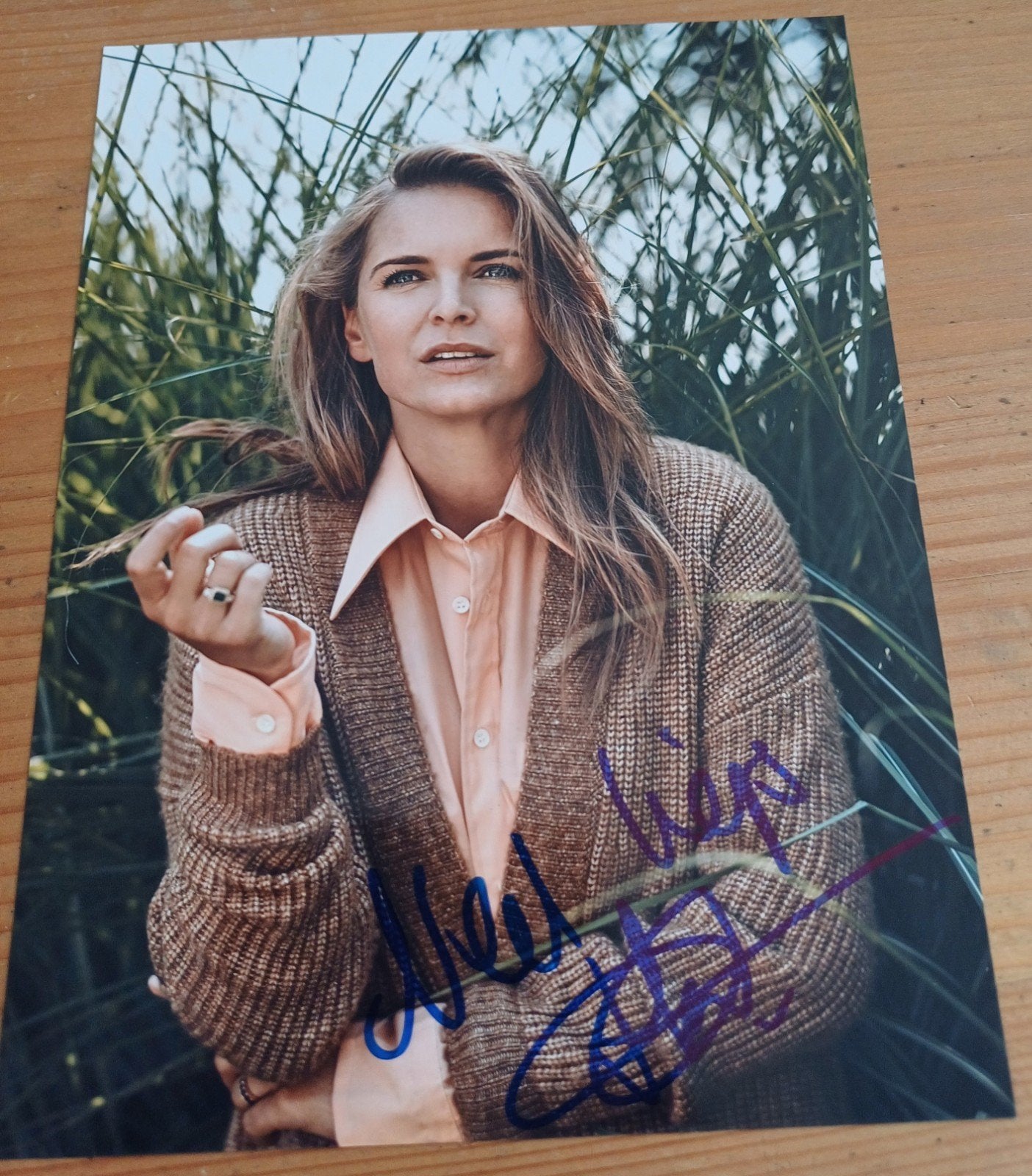Hanna Verboom handtekening gesigneerde foto 20x15cm, Ophalen of Verzenden