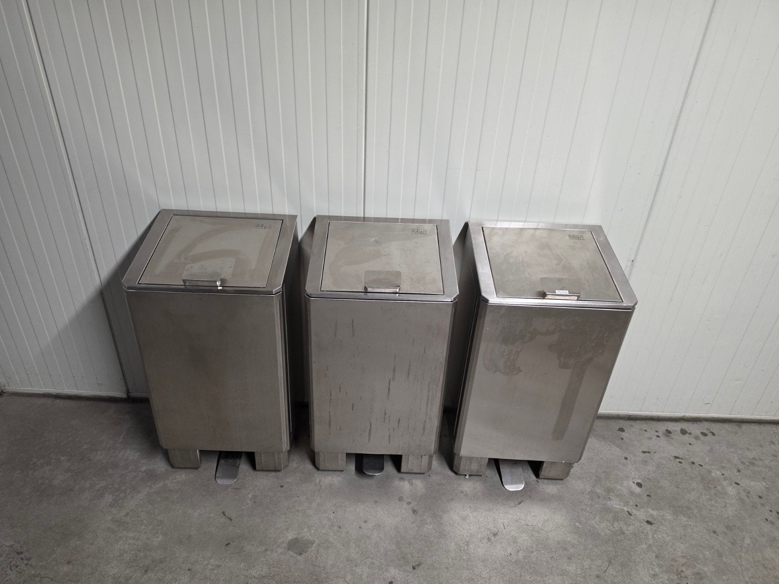 3x Beuk Horeca RVS Vuilnisbak / Pedaalemmer, Ophalen of Verzenden